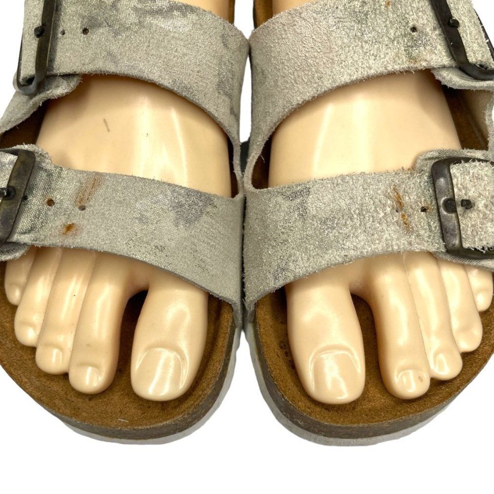 Biostep Women's Double Adjust Buckle Beige Leather Slide Sandal Size 7.5 M - Picture 4 of 12